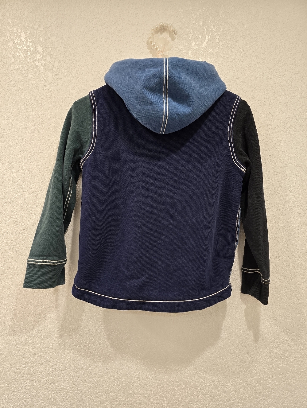 Hanna Andersson Sherpa Lined Colorblock Shirt Jacket In French Terry - Picture 2 of 5